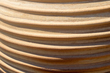 Abstract details of the texture of a clay pot.