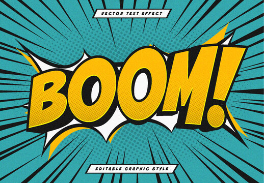 Yellow And Black Comic Font Pop Explosion Bold Text Effect