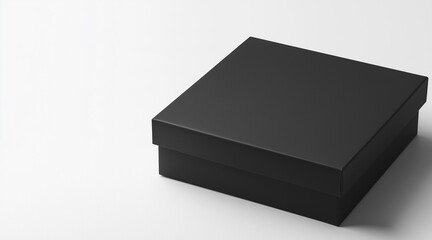 Black box mockup on a white background