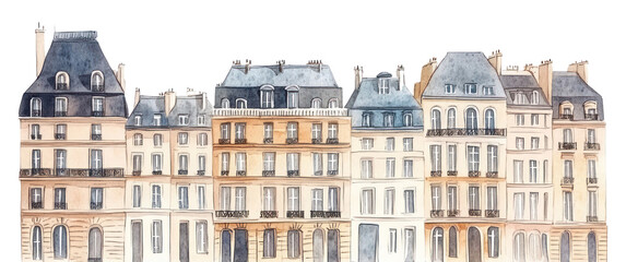 Fototapeta premium PNG Paris big palace architecture illustration watercolor.