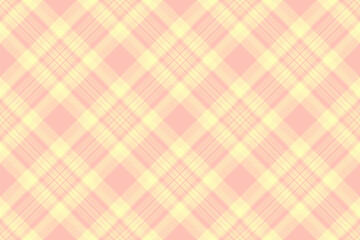 Pastel pink and yellow plaid pattern.  Subtle, elegant texture ideal for backgrounds, fabrics, or stationery design.  Evokes feelings of softness, warmth, and femininity.