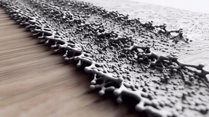 Fototapeta premium Intricate patterns of fluid-like textures on a wooden surface captured in a contemporary design setting