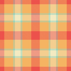 Vibrant seamless plaid pattern in warm, summery hues.  Perfect for textile design, website backgrounds, or crafting projects.  The cheerful color palette evokes feelings of warmth and optimism.