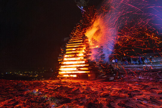 Funken - Allg&auml;u - Feuer - Brauchtum - Funkenfeuer - Winterende