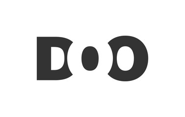 DOO logo design. Initial letter D O O bold font style for tech startups, consulting, corporate branding. Creative company name, headlines typography identity, trendy logotype.