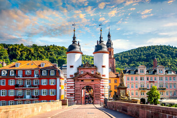 Alte Brücke, Altstadt, Heidelberg, Deutschland 