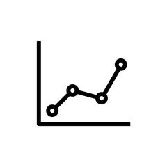 Price increase graph chart icon with simple and modern design for business web