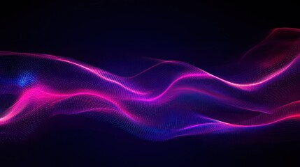 Fototapeta premium Abstract Purple and Blue Waves Digital Art