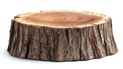Natural Wooden Tree Stump for Rustic Home Decor and Craft Projects