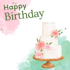 wedding cake with flowers