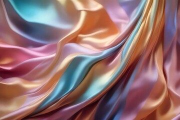 Colorful silk fabric with soft folds and drapes.