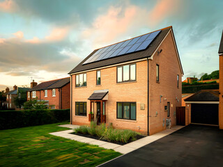 An English home in London with solar panels.