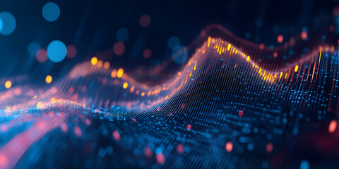 Fototapeta premium Data Analysts Interpreting Real-Time Trends for Business and AI Insights