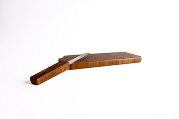Wood Bread Board with knife