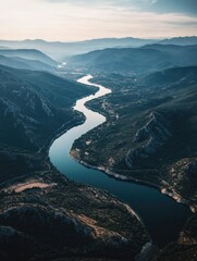 Fototapeta premium Serene Mountain River