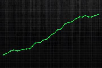 Analyzing Upward Trend Data: Growth Chart Shows Positive Progress Steadily