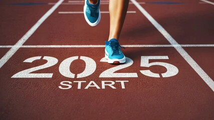 athlete at starting line for 2025 sports competition race event
