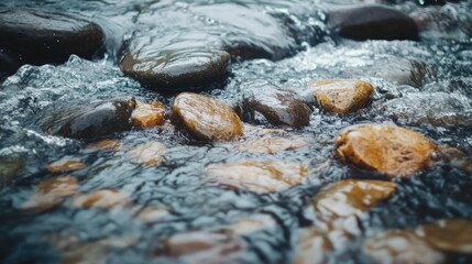 Obraz premium Serene Stream Rocks