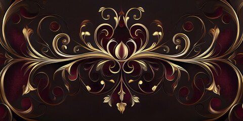 Elegant Deep Burgundy and Gold Tones for Luxury Design