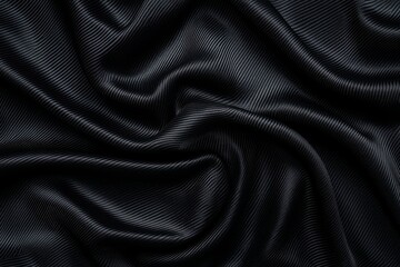 Fototapeta premium Dark textured fabric draping elegantly in soft waves creating a luxurious appearance