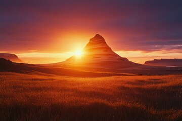 Obraz premium Serene Sunset at Table Mountain