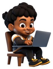 PNG Laptop computer portrait sitting.