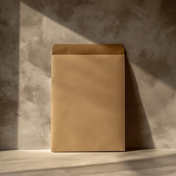 brown insert folder blank mockup