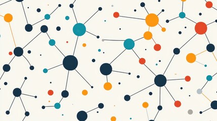 A minimalistic geometric background featuring connected lines and dots, symbolizing science and communication.