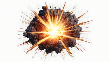 Obraz premium Explosion border isolated on white background