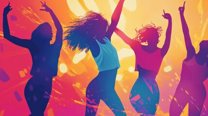 Soul Party Time. Dancers of soul, funk or disco.