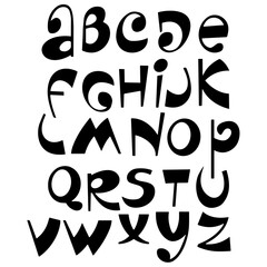 graffiti alphabet pixo vector art