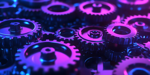 Interlocking Gears: Precise Machine Components in Motion