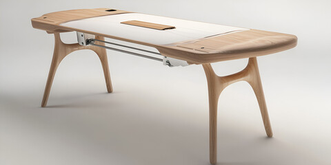 Ergonomic Desk with Built-In Stretch Bands for Quick Exercises