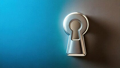 Keyhole on a wall reflecting soft light in a minimalist interior space