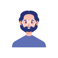 Friendly Man Character Vector Illustration