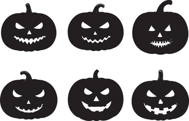 Obraz premium Halloween Pumpkin Silhouettes
