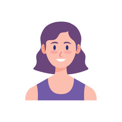 Friendly Woman Character Vector Illustration