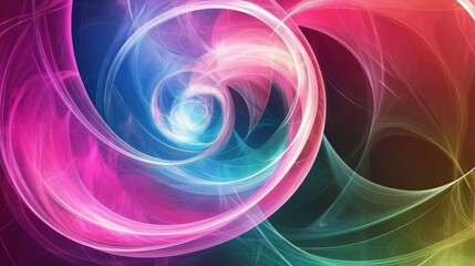 Obraz premium Abstract Swirling Colorful Light Energy Forms