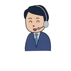 businessman with headset