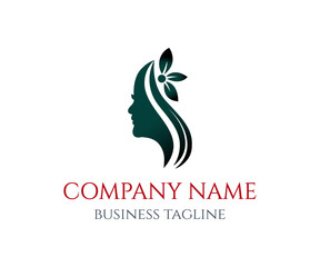 Minimalist beauty woman logo vector – trendy & clean design on white background