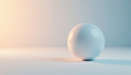 A white ball with a blurred background against a plain light source , white ball, still life, decoration