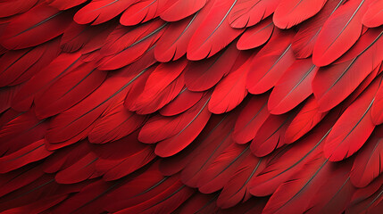 Obraz premium Red macaw feather texture pattern as background for design.