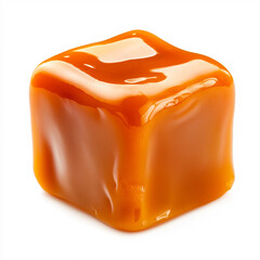 Single Cube of Caramel Candy