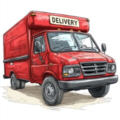 Fototapeta premium Delivery Van mockup with the word 