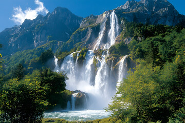 Fototapeta premium waterfall in yosemite national park