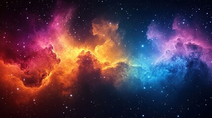 Fototapeta premium Colorful nebula in deep space