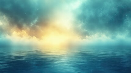 Obraz premium Sunrise over a mystical sea