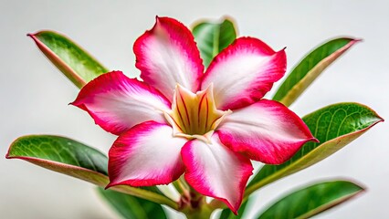 Obraz premium Stunning Impala Lily Close-Up: Isolated Flower Photography, Macro Shot, Botanical Image, White Flower, Bloom, Nature, Detail, Plant