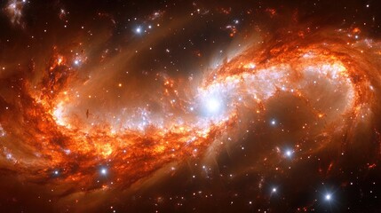 Obraz premium Cosmic nebula swirling in deep space. Possible use Science, astronomy stock image