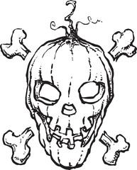 Crossbones Jack-o-Lantern